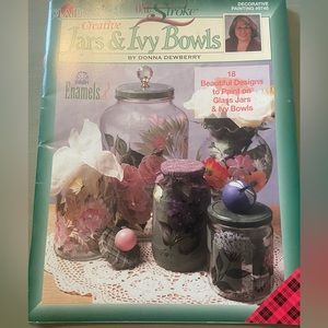 Vintage plaid one stroke painting Donna dewberry jars & Ivy bowls craft book